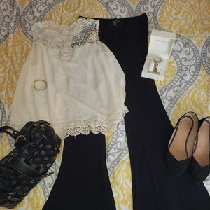 Shear Cream Turtle Neck Blouse